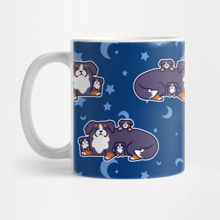 Bernie Mom and Pups Pattern Mug